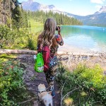 Girl hiking in Banff National Park