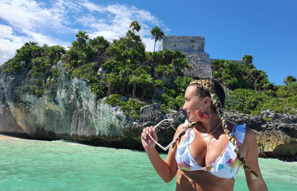 tulum ruins by boat
