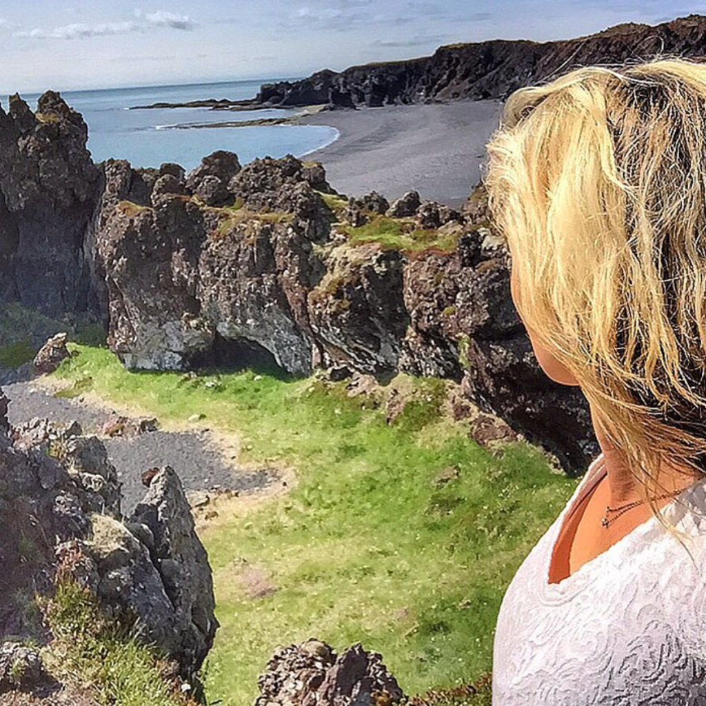 Solo female traveler in top European destination Iceland.