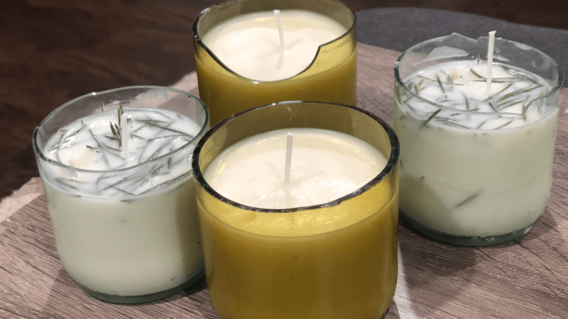 holiday essential oils candles