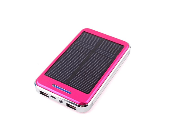 A solar powered power bank is an eco-friendly way to keep your phone charged when traveling.